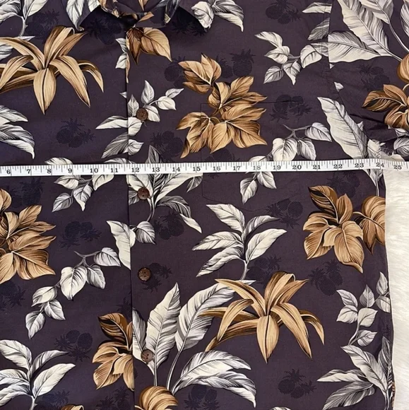 High Surf Floral Button Down 2X Coral Hawaiian Shirt - Picture 3 of 6